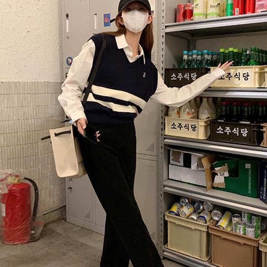 【2023初秋新款针织背心】复古撞色拼接 时尚好搭配 细腻针织 丝滑柔软 不扎皮肤超舒服 商品图3