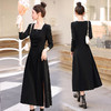 秋季新款，黑色收腰打底连衣裙显瘦裙子长裙HR-BX2292 商品缩略图2