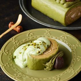 抹茶香栗甜心卷 Matcha Chestnut Roll Cake