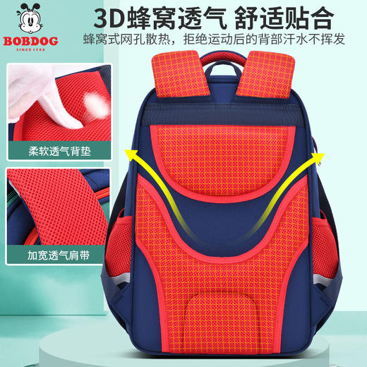 巴布豆书包小学生女孩1-3-6年级男双肩背包超轻减负护脊_HLY 商品图3