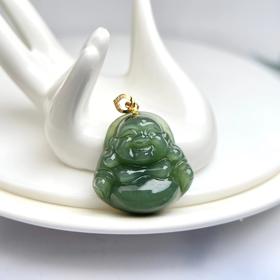 27180 18K碧玉猫眼佛公27mm