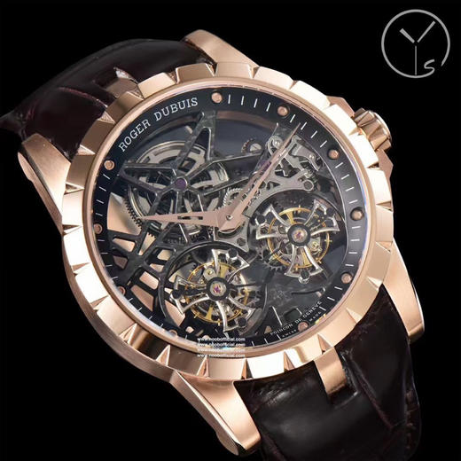 【ROGER DUBUIS】YS永时 罗杰杜比 系列 镂空双飞行陀飞轮，搭载两颗飞行真陀飞轮稳定运行，价值高的手表陀飞轮 全面抄写原装数据开模表壳和字面，内外兼修复刻手表一比一手表n厂c厂zf厂vs厂 商品图3