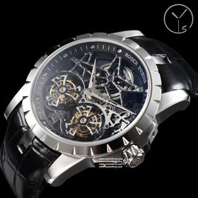 【ROGER DUBUIS】YS永时 罗杰杜比 系列 镂空双飞行陀飞轮，搭载两颗飞行真陀飞轮稳定运行，价值高的手表陀飞轮 全面抄写原装数据开模表壳和字面，内外兼修复刻手表一比一手表n厂c厂zf厂vs厂