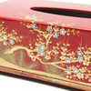 【梵谷漆器】 镶贝堆漆彩绘夜梅纸巾盒（红色/黑色） 商品缩略图2