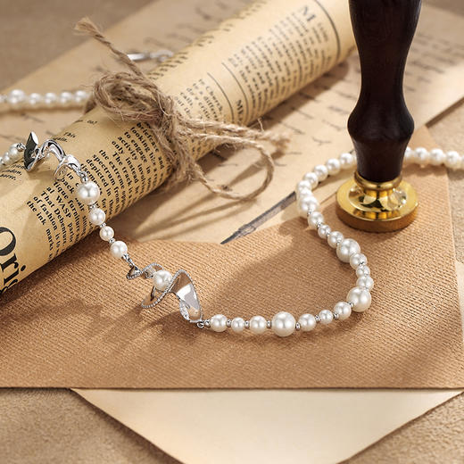 Retro Chic 意大利复古时尚首饰 金/银色扇子项链 商品图2