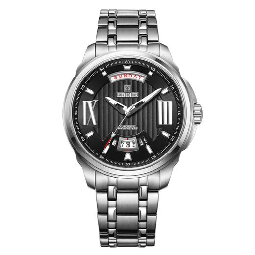 依波表EBOHR 专柜同款实心表带蝴蝶扣男表进口机械男士腕表1902 商品图5