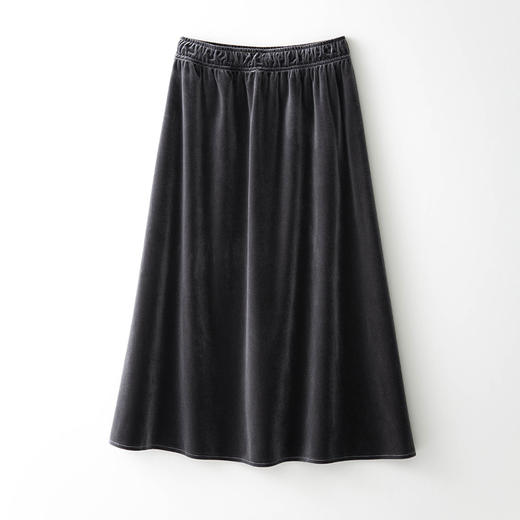 【秋冬日系原宿高腰丝绒半身裙】细滑柔暖耐皱 优雅丝光 丝绒面料 商品图8