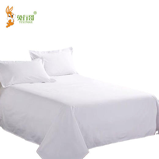 贡缎包床床单（纯白） 商品图4