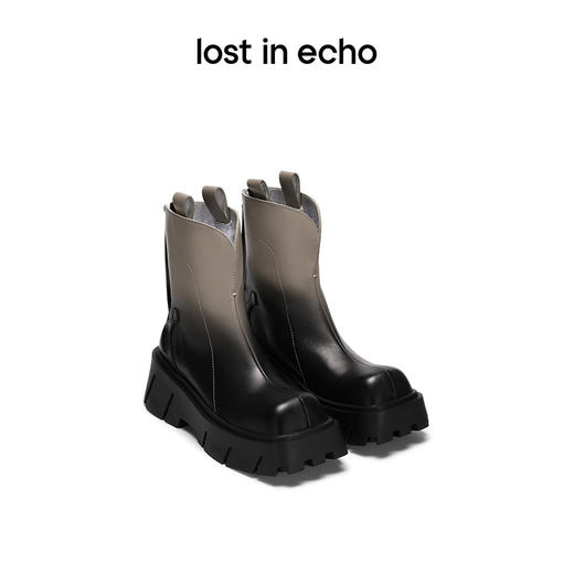 辛芷蕾同款lost in echo新品厚底百搭增高方头西部V字短靴靴子 商品图0