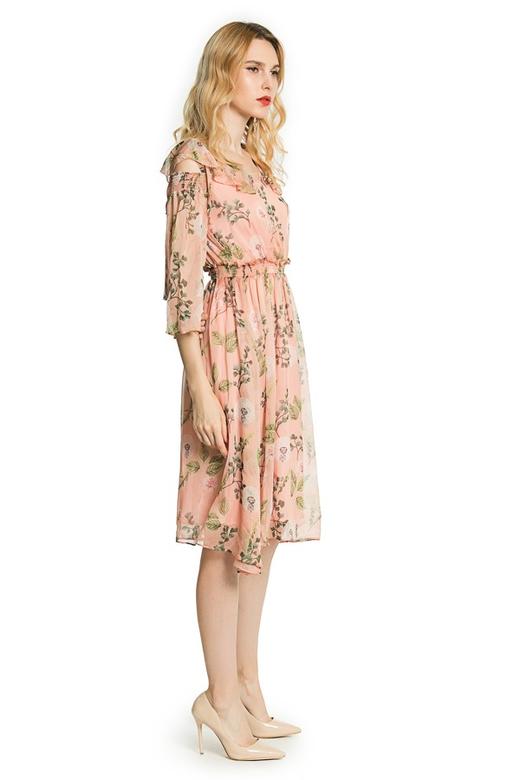 ZVY 印花雪纺连衣裙 3614 商品图1