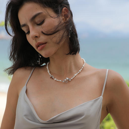 Retro Chic 意大利复古时尚首饰 金/银色扇子项链 商品图3