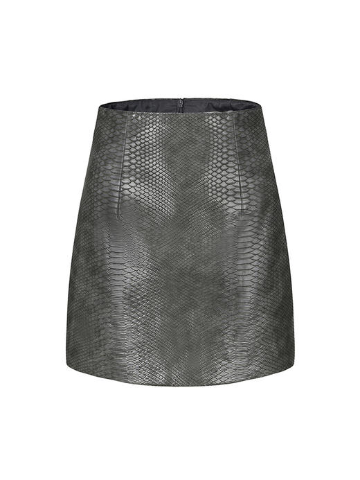 【银河精灵】鳄鱼压纹环保皮质微A短裙2300044 商品图4