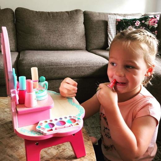 djeco女孩过家家梳妆台儿童玩具仿真公主女童宝宝小化妆台套装 商品图7