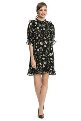 SUMMER & SAGE 植物印花连衣裙 3567