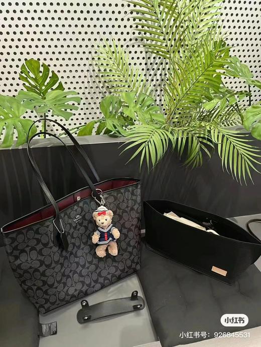 COACH/蔻驰City Tote托特经典老花购物袋 大容量单肩手提托特包焦糖色/奶茶色 商品图6