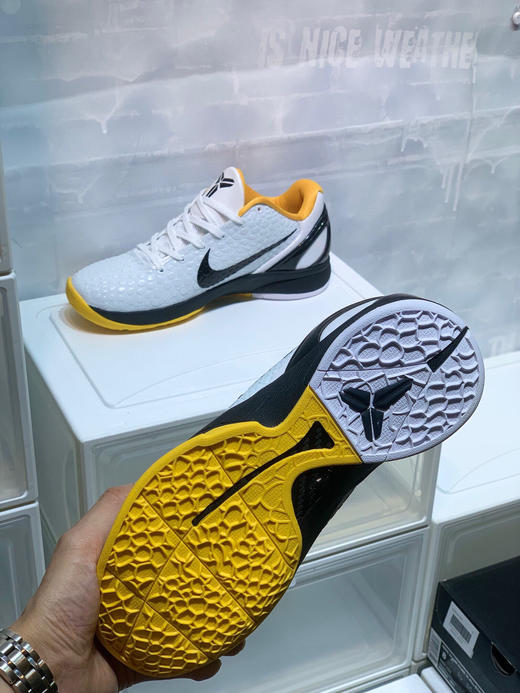 夏季特惠💰460 Nike Kobe 6 Protro "WhiteDel Sol" 内气垫碳版实战篮球鞋 商品图8