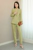 Le Malene 清新绿经典泡泡袖西装长裤套装 13240 商品缩略图1