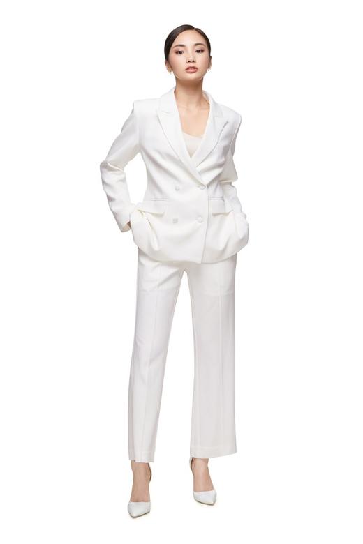 ESTELLICA 经典款白色暗纹西装套装 9291 商品图1