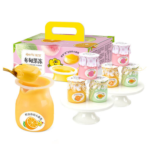 「6罐装！礼盒装」樱桃小丸子720克 (120克×6)盒装绑绳布甸果味果冻零食 商品图4