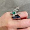 【化蝶】祖母绿蝴蝶戒指胸针两用-CB2101376 商品缩略图7