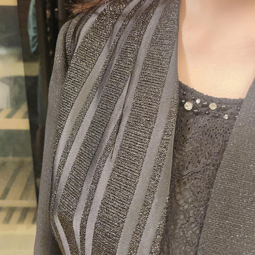 圣三利女装 新款闪耀星光收腰款气质西装外套SL2032109 商品图3