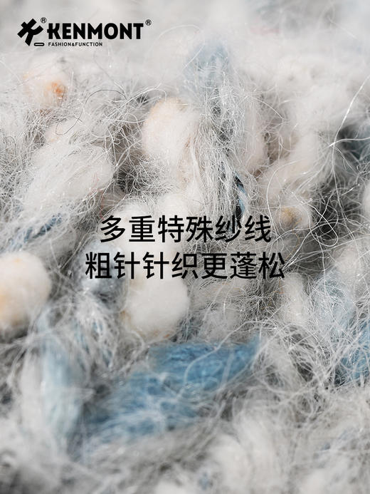 卡蒙新款猫耳朵帽子手工编织粗毛线帽女双层加厚护额保暖针织帽KM-9494 商品图6