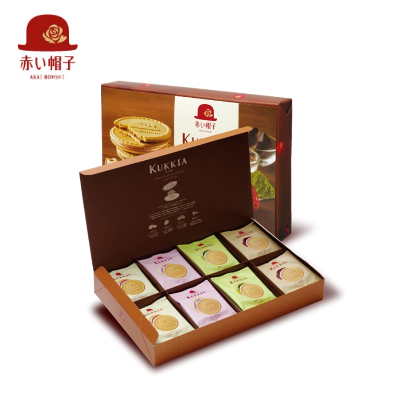 【新鲜市集】KUKKIA 红帽子什锦味夹心饼干4口味32枚（保质期至2026年5月）