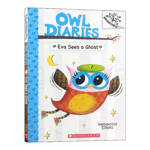 英文原版 Owl Diaries 2 Eva Sees A Ghost 猫头鹰日记2 伊娃看见鬼了 桥梁章节书 儿童分级读物 英文版 进口英语原版书籍 商品图1