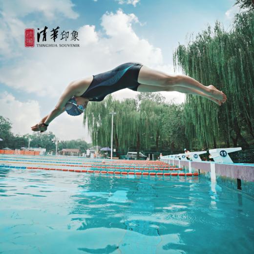 清华文创女士连体平角专业泳衣 商品图3