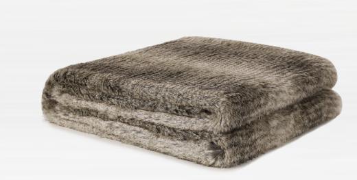 中洲公馆同款 灰色猫纹毛绒披毯 商品图0