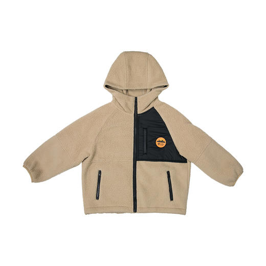 力丼田儿童户外攀山系列 双面仿羊羔绒抓绒衣外套 蓄热保暖柔软 L2211S083CAYW 商品图8