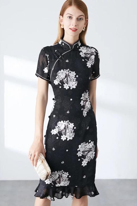 ESTELLICA 黑白旗袍款连衣裙 9792 商品图1