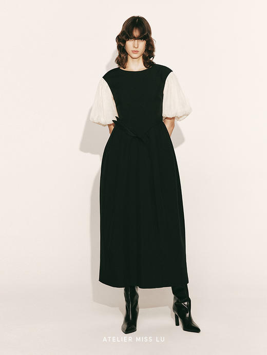 【巴洛克幻想】泡泡纱袖收腰连衣裙23000064 商品图0