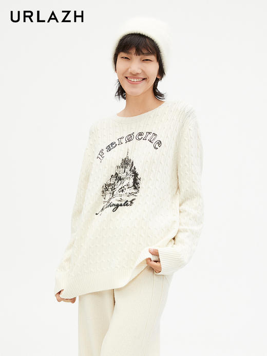 【XS1】有兰 美式校园绞花毛衣JM3KT05 商品图1