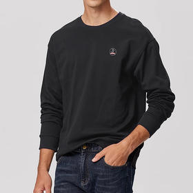 【Q】【新款DX】大依优型大码圆领印花卫衣长袖加肥加大休闲运动上衣男打底衫胖子300斤Y