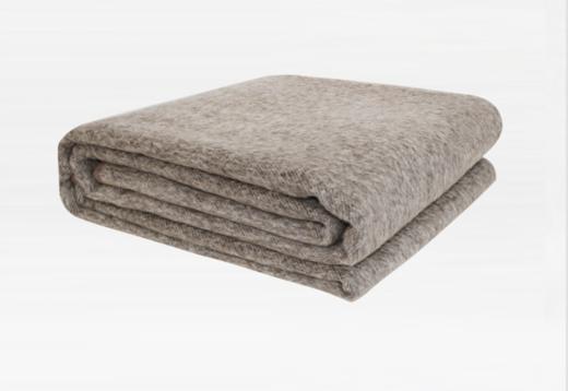 中洲公馆同款 搭巾咖色毛呢皮革边披毯 商品图0