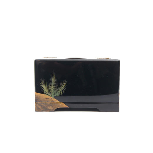 【梵谷漆器】 镶贝堆漆彩绘夜梅纸巾盒（红色/黑色） 商品图4