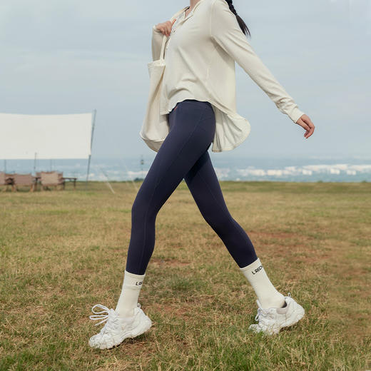 【高弹塑形面料】9CM高腰收腹提臀 脚口随心裁 双侧口袋 健身九分裤 商品图2