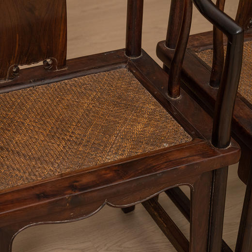 清 红木龙纹南官帽椅成堂（一堂四只） 商品图2