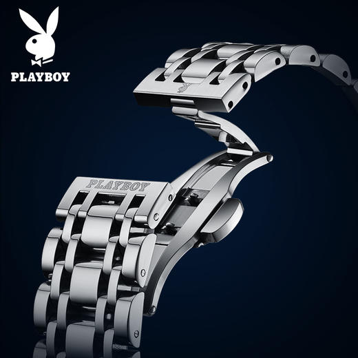 「四款配色！经典力作」花花公子PLAYBOY手表 学生时尚夜光石英表男士手表男表饰品父亲节礼物 商品图3