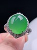 497128 老坑冰绿蛋面戒指/吊坠两用款  精美绝伦，功能齐全，一物两用，裸石尺寸：14.3/13.3/13.4mm（含金厚） 整体尺寸：20.1/16.5/13.4mm  超值价💰18780 商品缩略图0