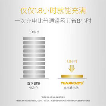 南孚5号充电锂电池20粒 1.5V TENAVOLTS 适用于KTV无线麦克风 AA五号 商品图0