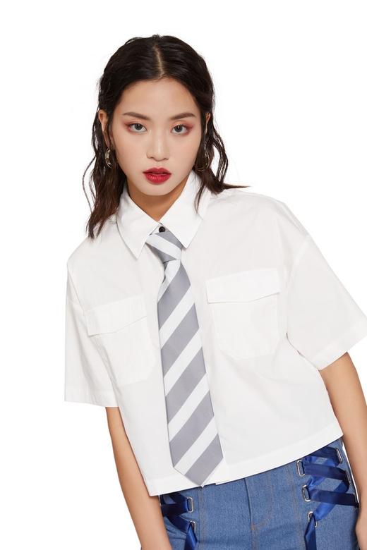 EIGHTH AVENUE 灰色斜纹率性领带 9385 商品图2