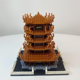 【中国名建筑积木玩具】广寒宫黄鹤楼天安门万里长城苏州园林立体积木儿童玩具
