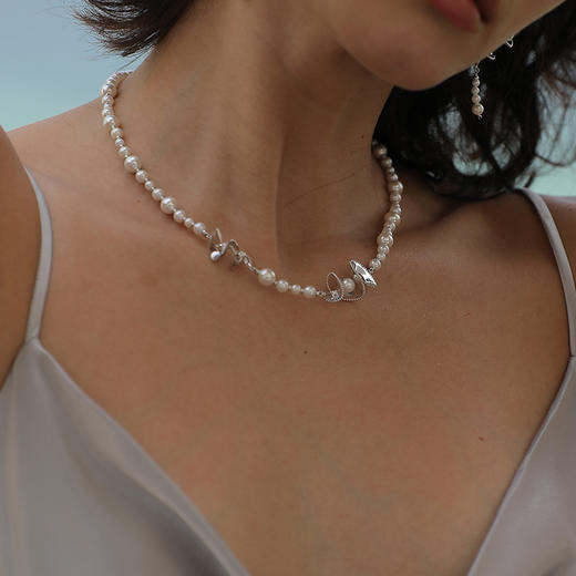 Retro Chic 意大利复古时尚首饰 金/银色扇子项链 商品图4