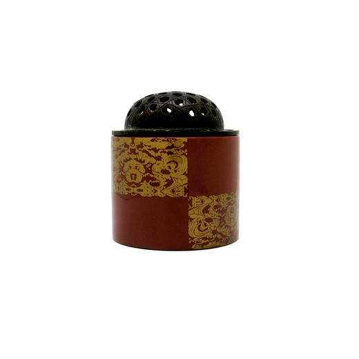 【梵谷漆器】经典漆艺云纹香炉（棕红） 商品图0