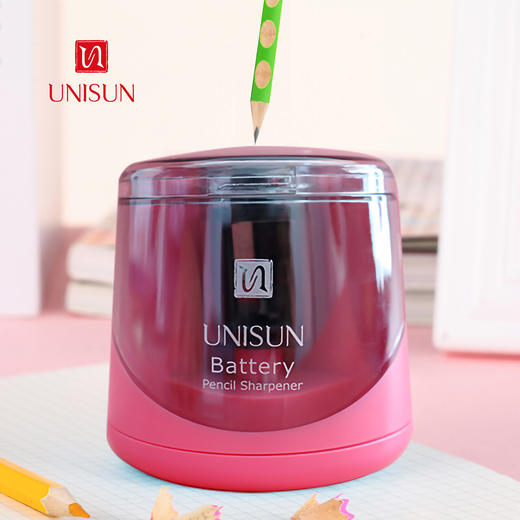 UNISUN电动转笔刀儿童小学生专用铅笔刀耐用 商品图1