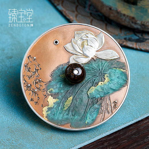 臻宝堂 银壶纯手工雕刻莲花煮茶壶9999纯银烧水壶高端中式家用泡茶具 芙蓉 商品图3