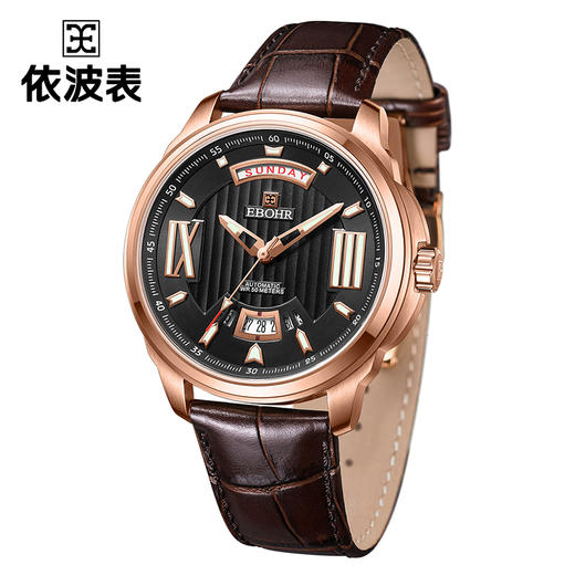 依波表EBOHR 专柜同款实心表带蝴蝶扣男表进口机械男士腕表1902 商品图1