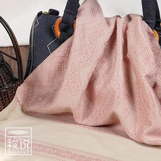 上新【梭说】初豆蔻纯手工限量设计围巾披肩侗族传统织锦工艺 商品图2